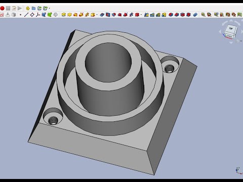 Видео: FreeCAD Часть 8. Инструменты Выдавливание, Вырез, Отверстие. Создаем резьбу!