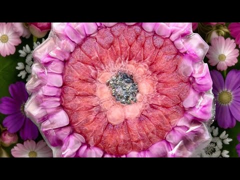 Видео: #369 Красивый цветок из слюдяной пудры, залитый эпоксидной смолой