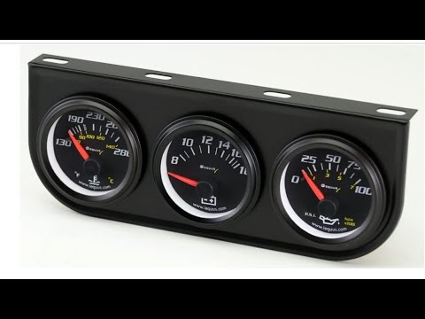 Видео: Как установить датчик температуры воды, вольтметр, манометры давления масла, вспомогательный AUX