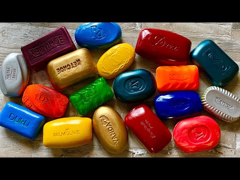 Видео: ASMR SOAP| Cutting colored soaр | Soap Carving| Резка крашенного мыла