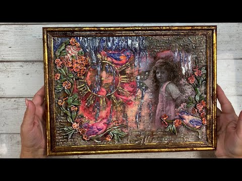 Видео: Панно. Декор.Декупаж.Микс-медиа.