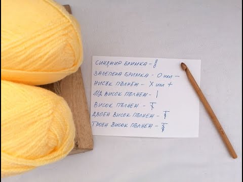 Видео: Символите в схемите при плетенето на една кука / Лесен урок за начинаещи / Symbols in crocheting