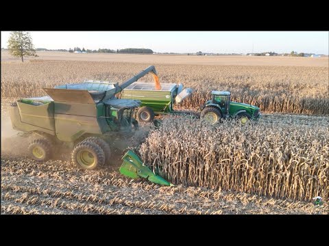 Видео: Комбайн John Deere S7 600 для уборки кукурузы | Arcanum Ohio