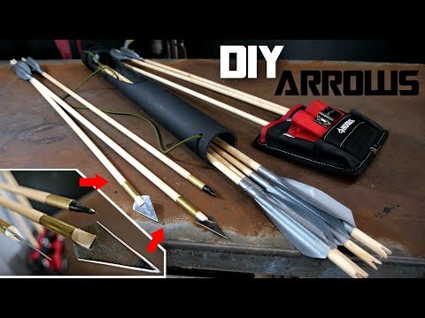 Видео: Как сделать стрелы с широкими наконечниками и колчан из ПВХ!! (легко, как лимон)