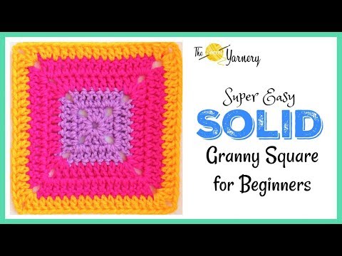 Видео: Как связать крючком сплошной бабушкин квадрат | Секретная пряжа