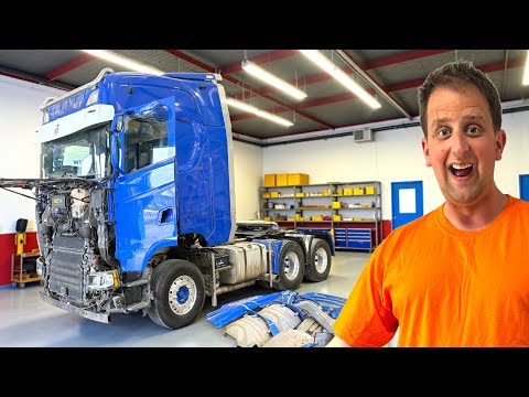 Видео: НАКОНЕЦ-ТО ПРИШЛО ВРЕМЯ НАЧАТЬ КРАШИТЬ МОЙ SCANIA V8! | #truckertim