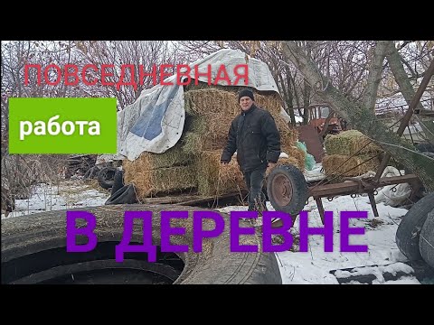 Видео: АРХИВ. Повседневная работа в деревне и так каждый день.