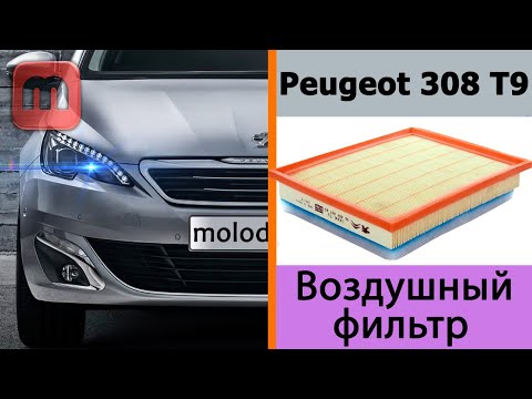 Видео: Замена воздушного фильтра на Peugeot 308 T9 (1.6 HDI)