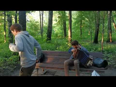 Видео: Измайловский пятачок, играет гармонист Георгий Толокольников. Пляшет Михаил Заморин.