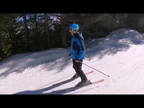 Видео: Ски писта Безбог 8.2.2021. Спускане до междинна станц. лесен маршрут по ски пътя, средно напреднали