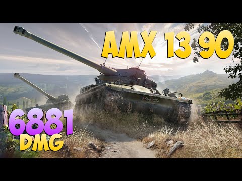 Видео: AMX 13 90 - 6 Фрагов 6.8K Урона - Загадочный! - Мир Танков