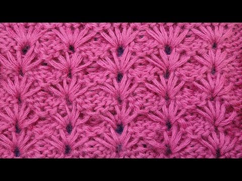 Видео: Изящные Галочки   Узор вязания   спицами Knitting stitches 58