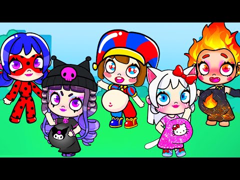 Видео: ЛЕДИ БАГ, ПОМНИ, ХЕЛЛОУ КИТТИ И КУРОМИ - БЕРЕМЕННЫ В АВАТАР ВОРЛД! Toca Life World