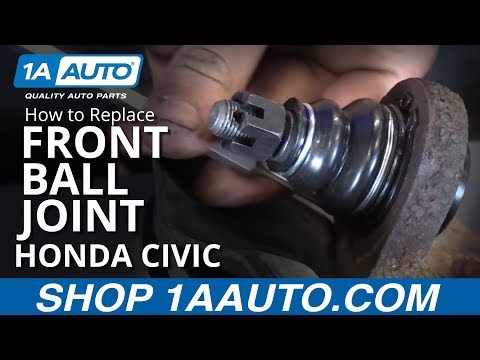 Видео: Как заменить передний шаровой шарнир Honda Civic 01-05