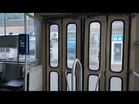 Видео: Tramvajová doprava Sofia Tatra typu T6B5 na lince 20/Sofia Tatra tram transport type T6B5/Татри T6B5