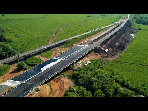 Видео: Строительство и реконструкция автомобильной дороги М-5 «Урал»