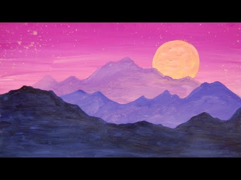 Видео: Рисуем горы. Правополушарное рисование