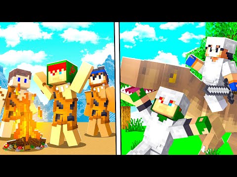 Видео: МЫ ВОШЛИ В ПОРТАЛ В ЭРУ ДИНОЗАВРОВ В MINECRAFT!!