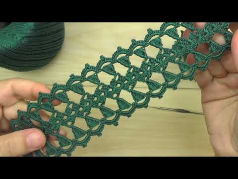 Видео: ЛЕНТОЧНОЕ КРУЖЕВО вязание крючком мастер-класс Crochet Ribbon lace tape pattern tutorial