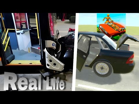 Видео: Аварии на реальных событиях #9 в ВАЗ краш-тест симулятор 2