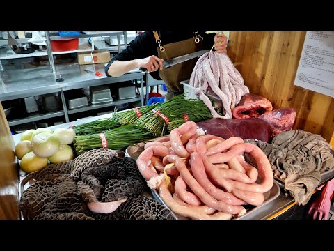 Видео: Корейская еда Говяжьи кишки, гопчанг, тэчхан, корейская уличная еда
