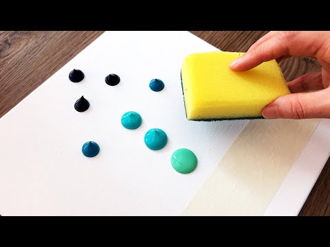 Видео: Сияние звездной ночи 🌙 Расслабляющая акриловая картина #579