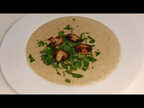 Видео: Грибной крем-суп из шампиньонов со сливками ,суп-пюре 🍲