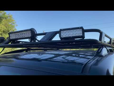 Видео: Дополнительный свет на крышу Mitsubishi Pajero 3