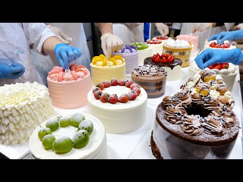 Видео: Как делают различные кремовые торты | Корейский десерт
