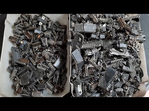 Видео: ЗОЛОТО из 1200 г  советских микросхем Хорош выход
