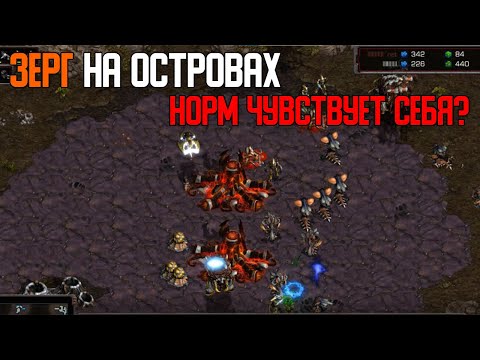 Видео: Старкрафт P VS Z Зерг на островной как рыба в воде?