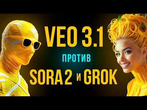 Видео: VEO 3.1 лучше чем 💥SORA 2 и 🔥GROK? Детальное ✅ СРАВНЕНИЕ лучших генераторов и их функций!