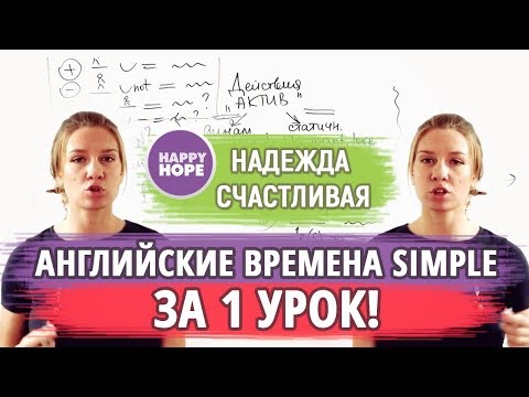 Видео: АНГЛИЙСКИЕ ВРЕМЕНА С ПРИМЕРАМИ  ДЛЯ НАЧИНАЮЩИХ за 1 урок!