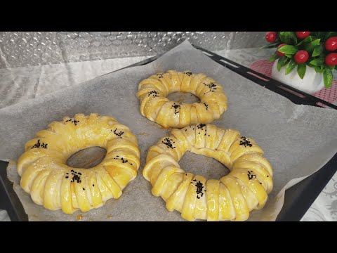 Видео: Вкусная выпечка с мясной начинкой!!. Fluffy Buns with Meat & Onion.