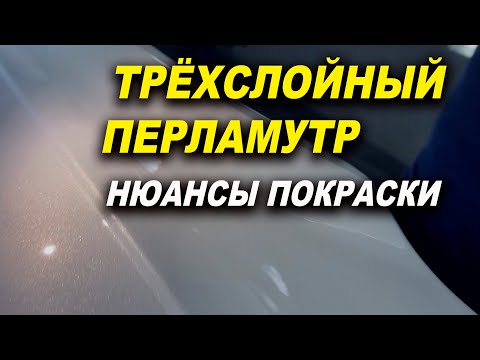 Видео: Перламутр на серебре и белом, курсы автомаляра ОНБ