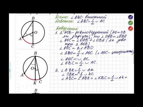 Видео: Центральний та вписаний кут