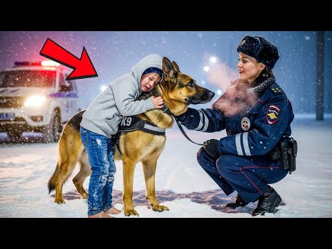 Видео: «Можно обнять его?» — шепнул бездомный мальчик офицеру и его К9 в метель — и собака выбрала его