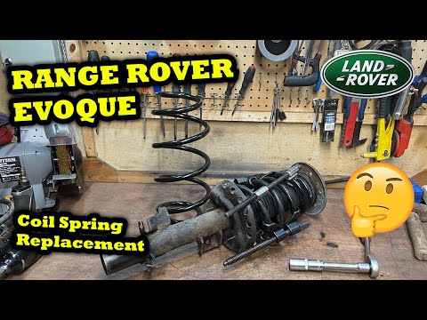 Видео: Замена пружины передней подвески Range Rover Evoque, снятие, установка и замена 2013 SD4 — КАК