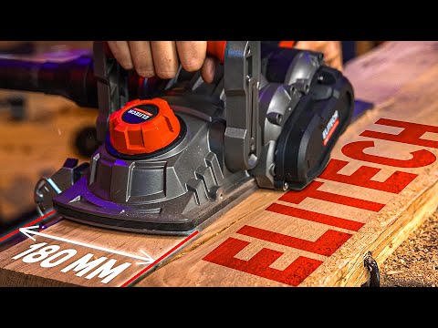 Видео: Сетевой рубанок ELITECH HP1718E
