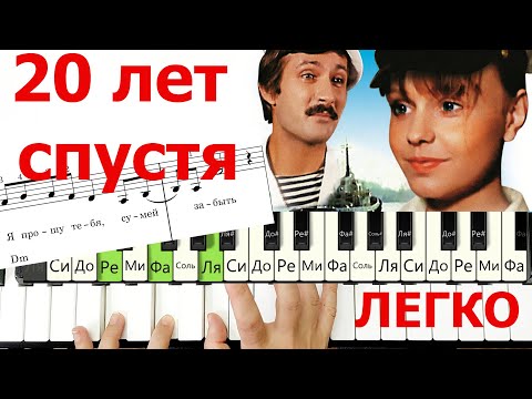 Видео: 20 Лет Спустя Музыка Юрий Антонов на ПИАНИНО ЛЕГКО Просто Красивая Мелодия Берегите женщин