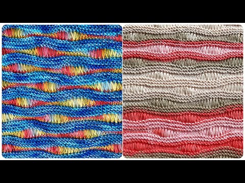 Видео: МК: Волнообразный узор с вытянутыми петлями+ИДЕИ ДЛЯ ВДОХНОВЕНИЯ