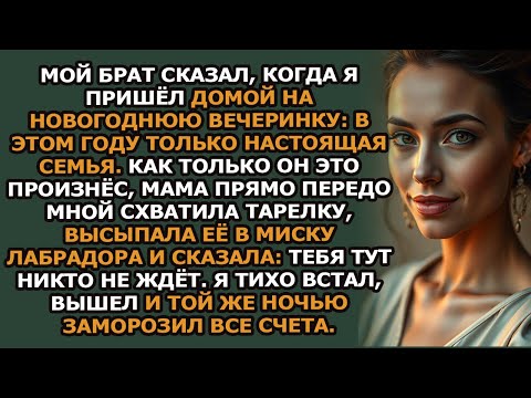 Видео: Мой брат сказал, когда я пришла домой на новогоднюю вечеринку В этом году только настоящая семья