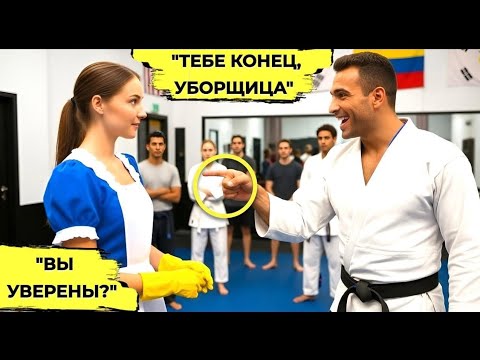Видео: Чёрный Пояс Предложил Уборщице Бой в Шутку, Но то, Что Произошло Потом, Шокировало Весь Зал
