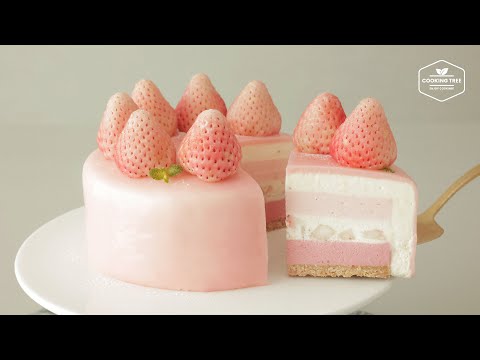 Видео: Рецепт чизкейка с розовой клубникой без выпечки