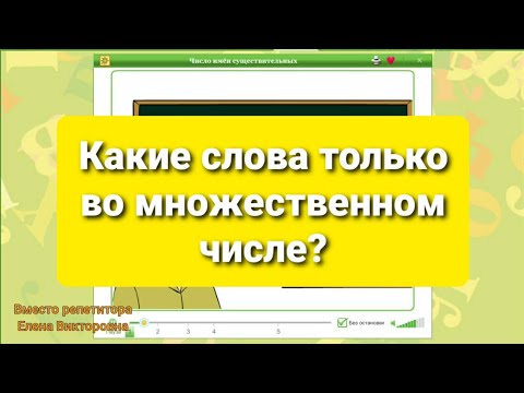 Видео: Число имён существительных