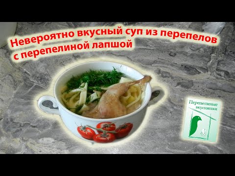 Видео: Невероятно вкусный суп из перепелов с перепелиной лапшой