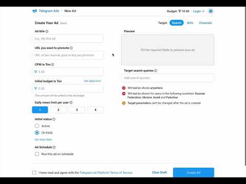 Видео: Как настроить рекламу в Telegram Ads?