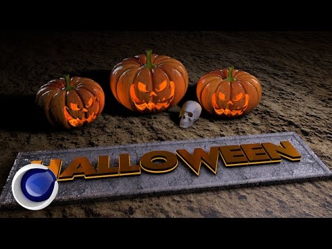 Видео: Эффектная композиция к хэллоуину в Cinema 4D (Halloween scene in Cinema 4D)