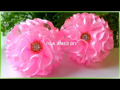 Видео: Простые бантики из органзы/ Organza Flower Tutorial/ Flores de Organza/ Ola ameS DIY