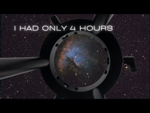 Видео: 4-часовая астросъемка, NGC 281, туманность Пакман перед полуночью (Ft Apertura Carbonstar 150)